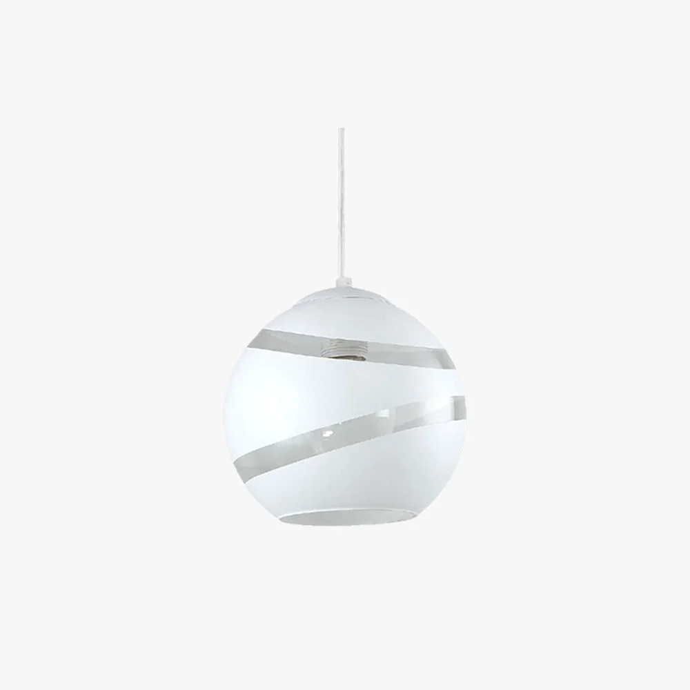 Crafted Valentina Art Deco Globe Metal Glass Orbit Pendant Light Black White Expertly Made