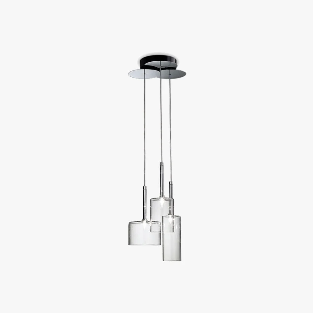 Soft Kristy Modern Geometric Cluster Glass Pendant Light Clear Comfortable