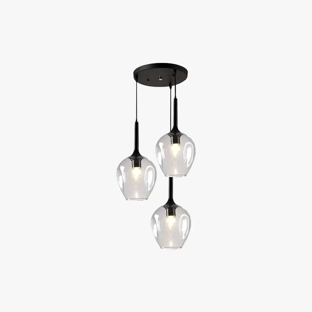Reusable Valentina Nordic Minimalist Cluster Glass Pendant Light Blue Clear Selected