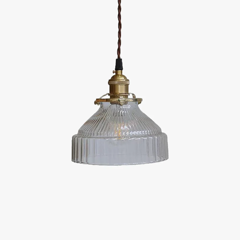 Soft Cairns Pendant Light Dome Vintage Glass Brass Black Dining Room Natural