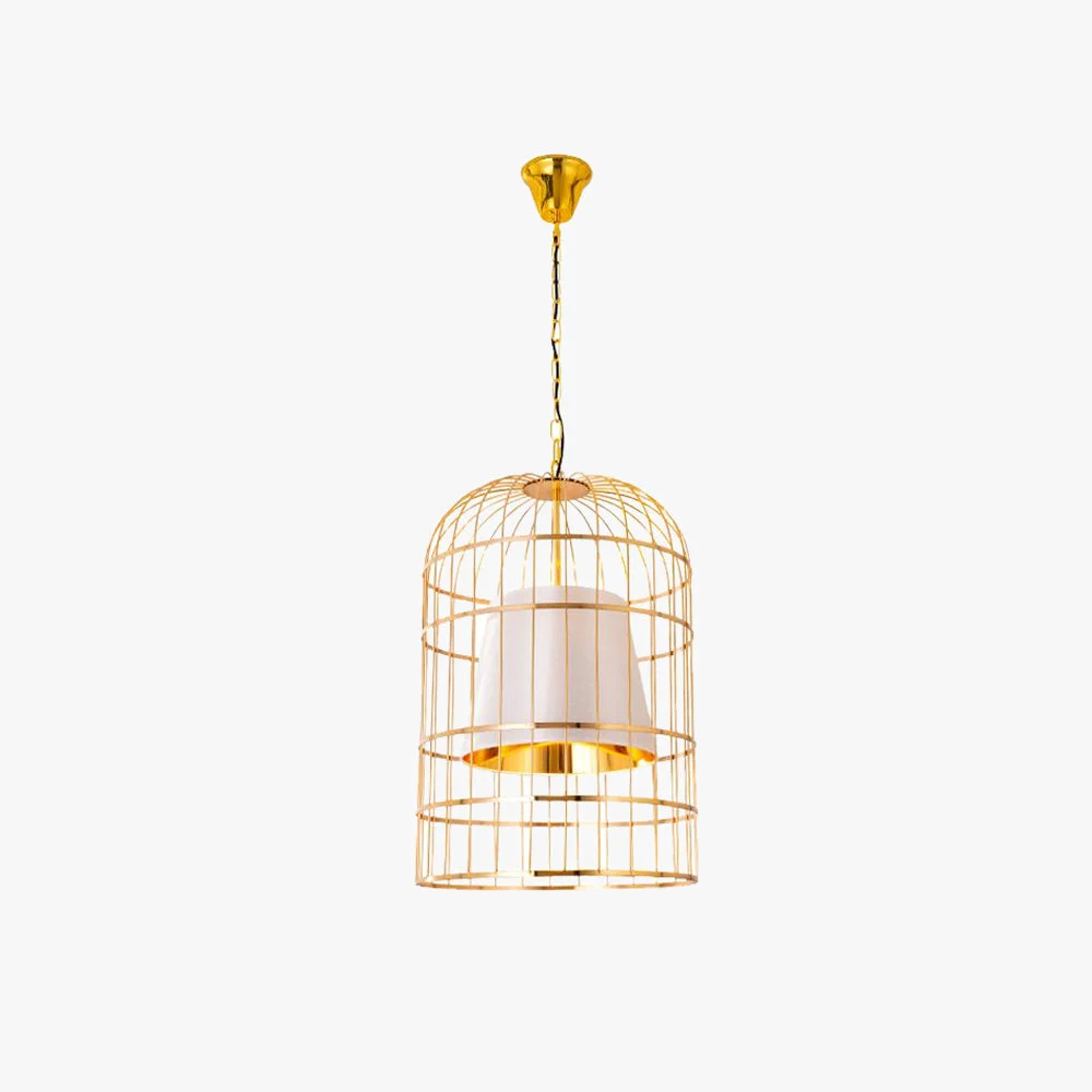 Modern Alessio Vintage Bird Cage Metal Pendant Light Premium