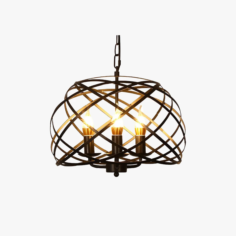 Verified Alessio Vintage Retro Stylish Open Cage Candle Chandelier Trusted