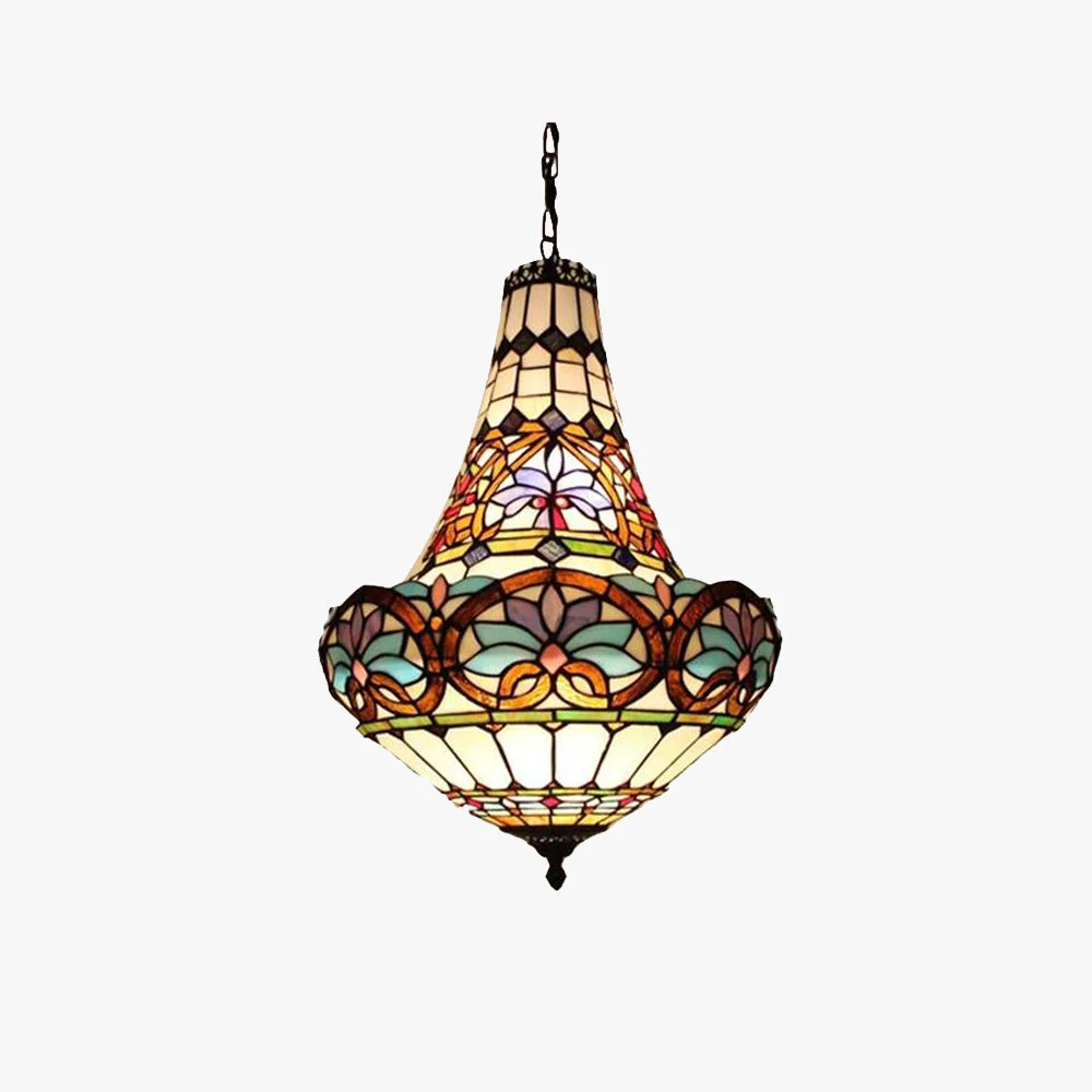 Pure Eryn Vintage Vase Stained Glass Colorful Pendant Light Kitchen Island Trendy