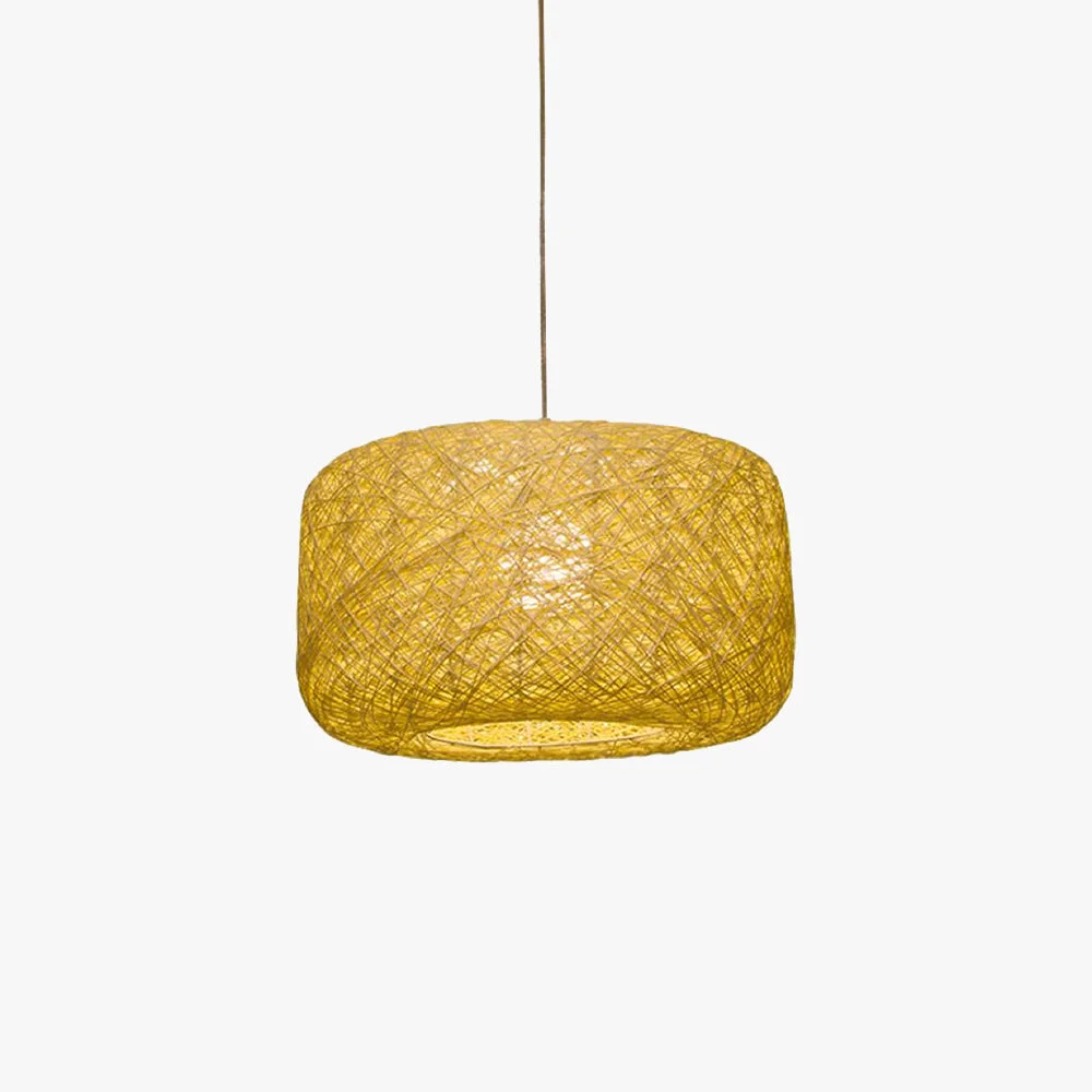 Clean Natural Cylindrical Lantern Rattan Pendant Light Hallway Premium