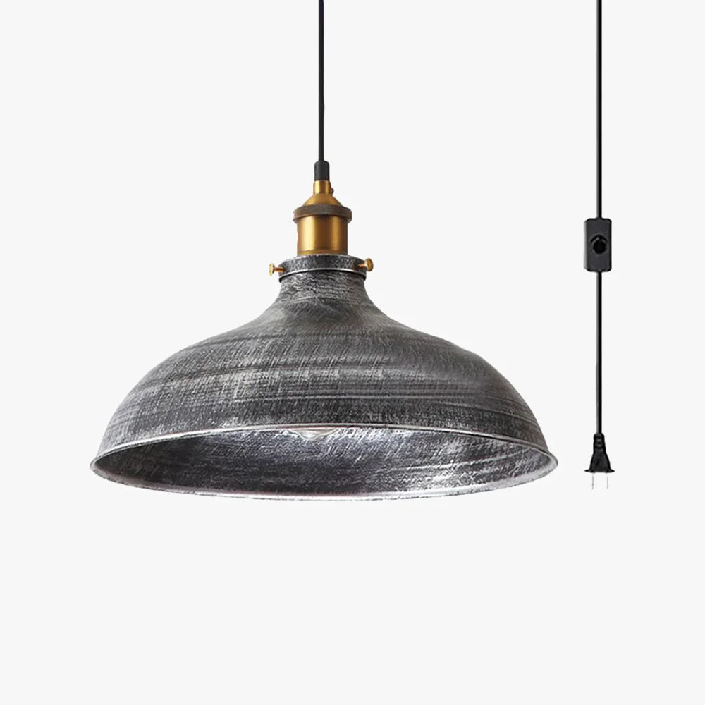 Classic Alessio Distressed Bowl Metal Pendant Light Dining Room Hallway Original