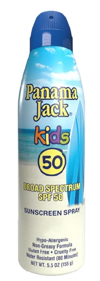 Clean Panama Jack Kids Continuous Clear Spray SPF 50 Sunscreen Original Design