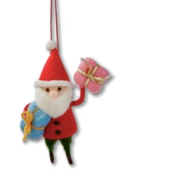 Crafted SANTA WITH PRESENTS ORNAMENT Responsible