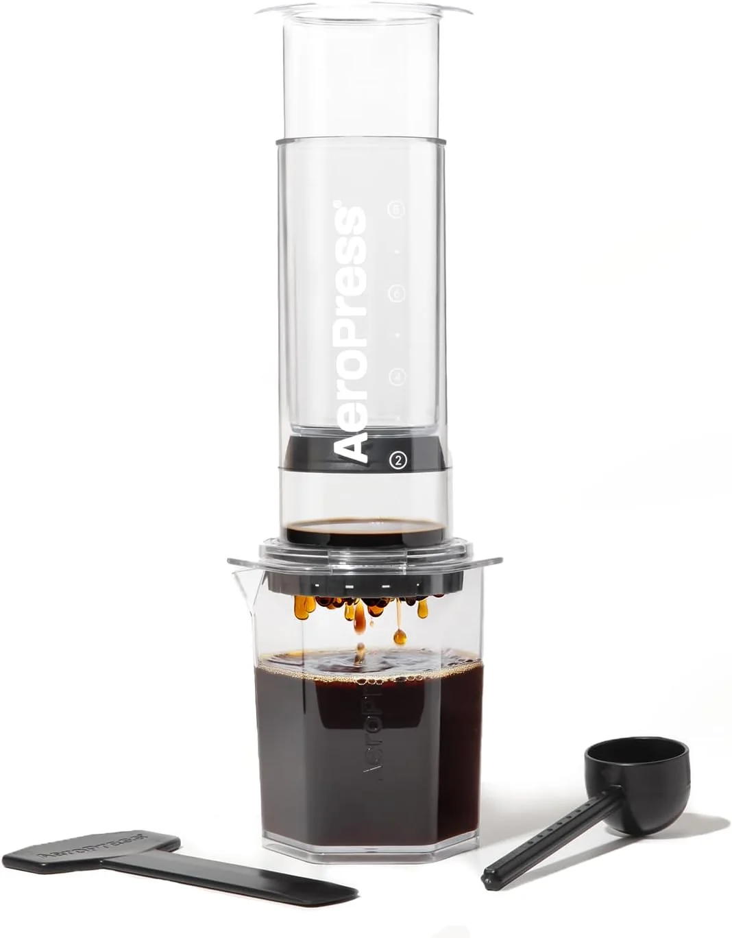 Certified AeroPress Clear XL Coffee Press – 3 in 1 Brew Combines French Press Pourover Espresso Full bodied smooth coffee without grit or bitterness Genuine