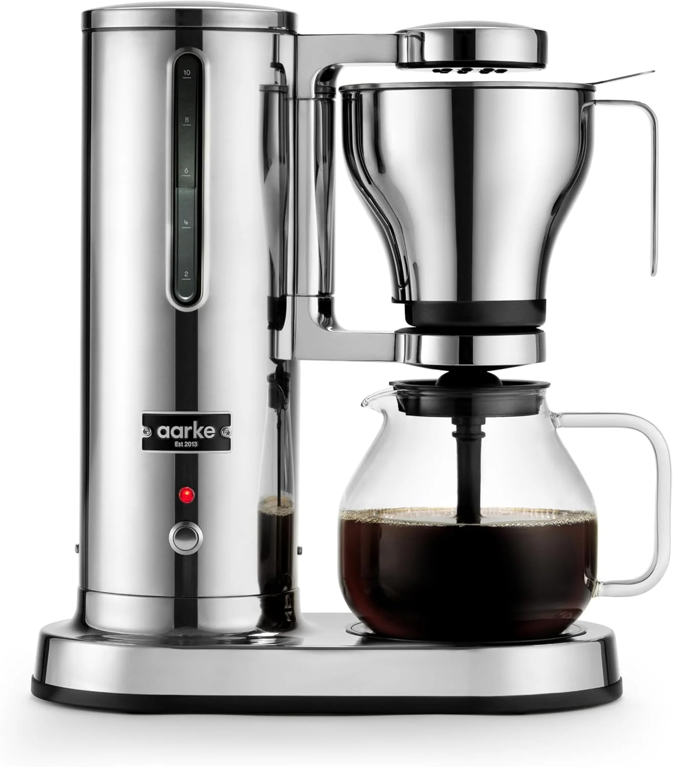 Original aarke Drip Coffee Maker with 42oz Glass Carafe Stainless Steel Electric Drip Brewer Automatic Drip-stop Brews Full Pot in Under 6 Minutes SCA Effective