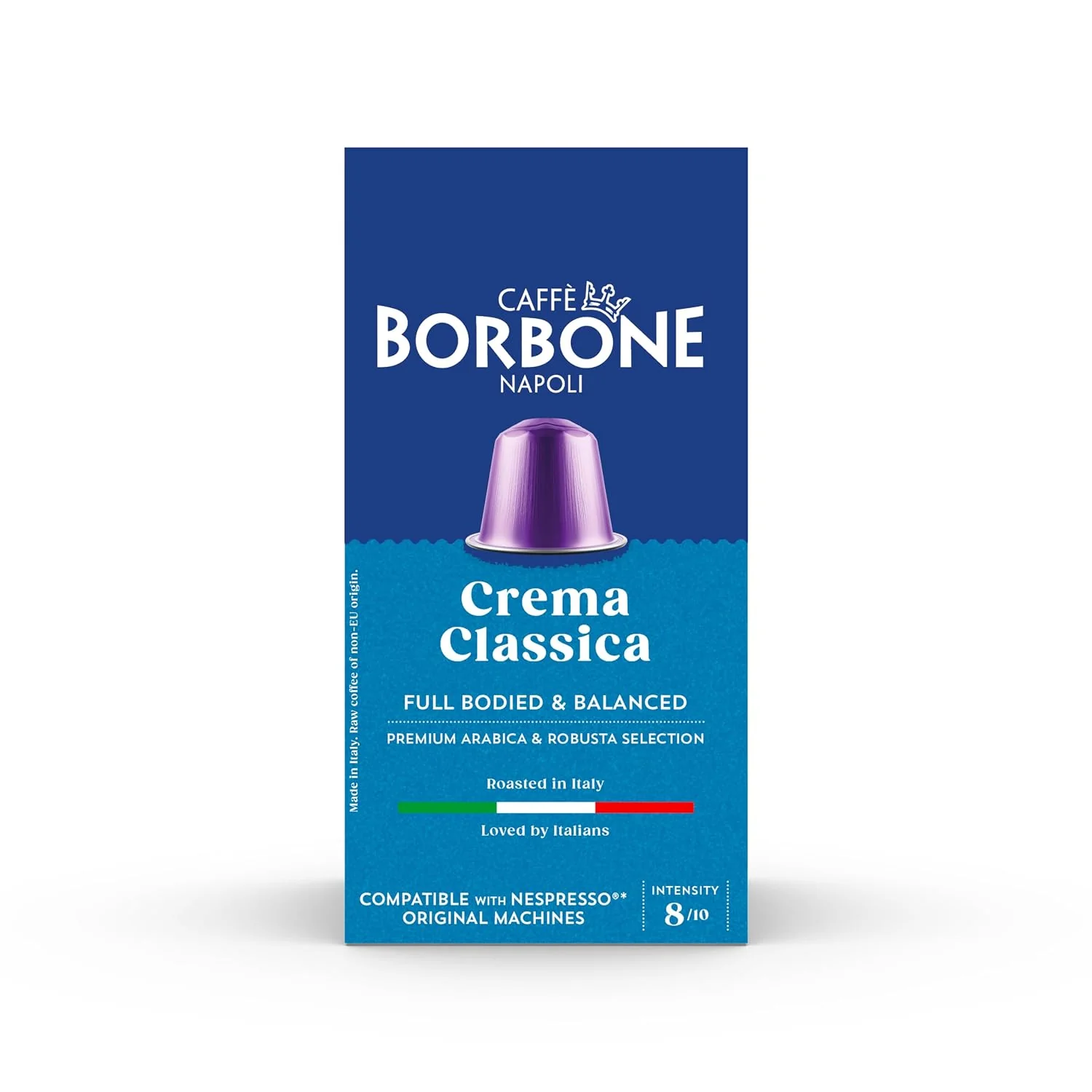 Solid Caffè Borbone Crema Classica Aluminum Capsules Compatible with Nespresso Machines Medium Roast 50 Count Convenient