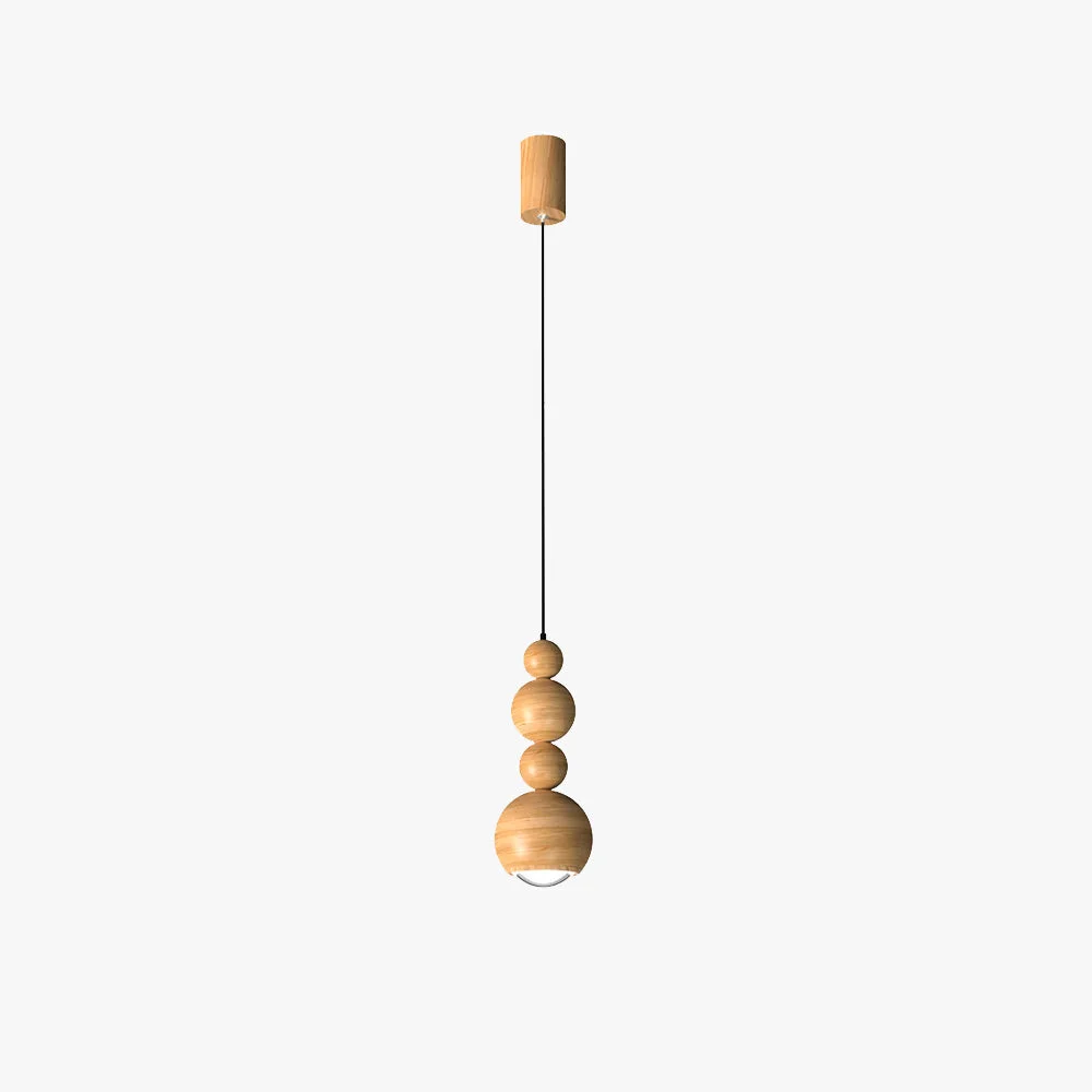 First-Class Muto Vintage LED Pendant Globe Light White Metal Wood Bedroom Green