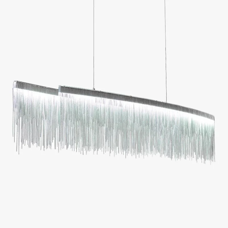 Eco-Friendly Marilyn Luxury Tassel Metal Acrylic Pendant Light Gold Chrome Refined
