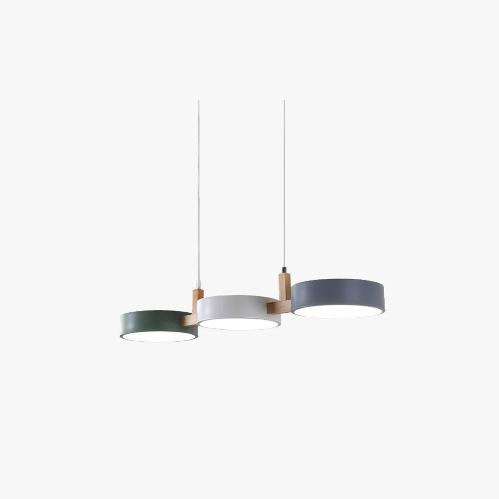 Genuine Morandi Modern Pendant Light White Green Gray Metal Wood Living Room Superior