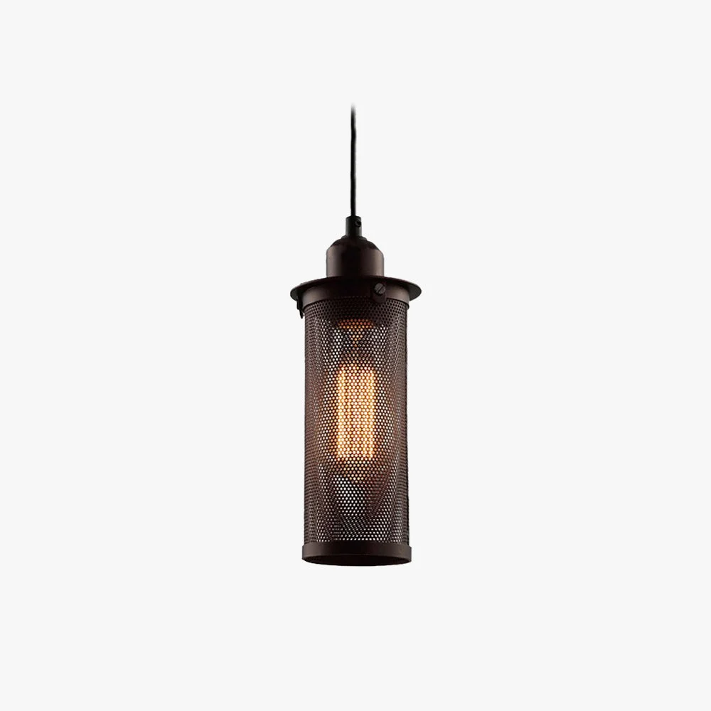 Crafted Sanna Industrial Metal Pendant Light Black Rust Certified