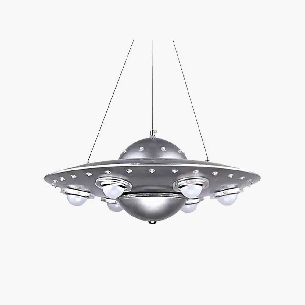 Outstanding Alessio Modern UFO Metal Kids Pendant Light Silver World-Class