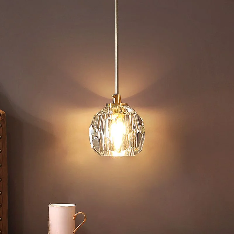 Consistent Luxury Globe Metal Glass Pendant Light Clear Bedroom Quality