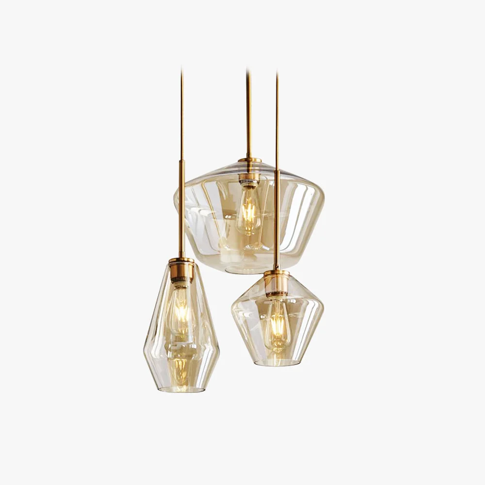 Excellent Hailie Pendant Light Clear Glass Clear Amber Bedroom Fine