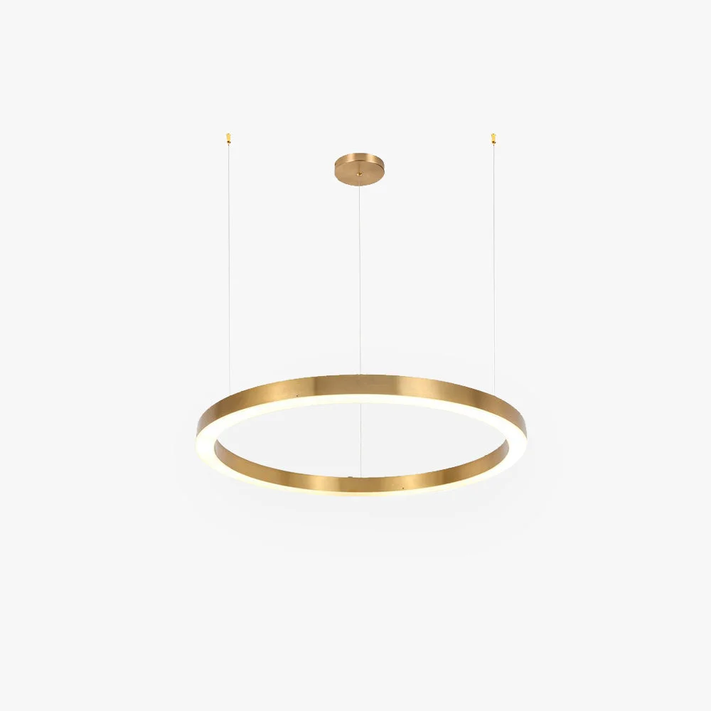 Minimalist Arisha Modern Ring Metal Pendant Light Gold Proven