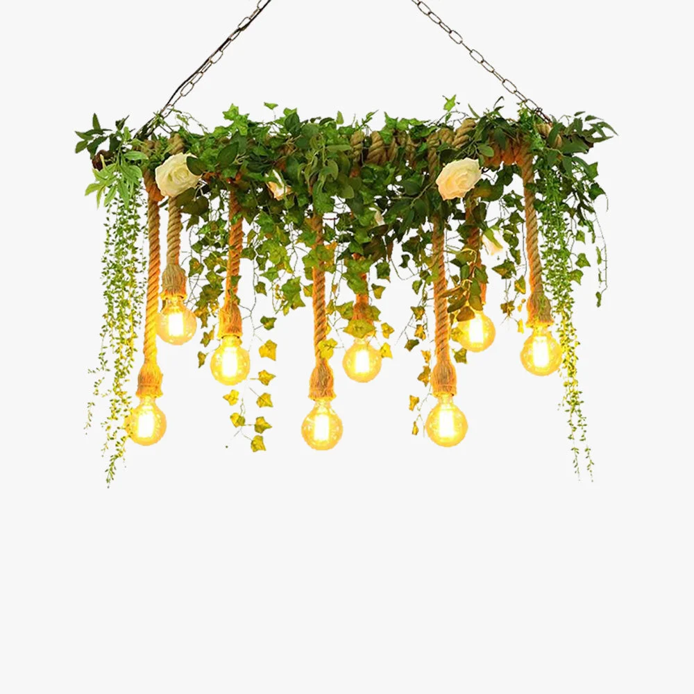 Healthy Nest Natural Decorative Metal Glass Pendant Light Green Functional
