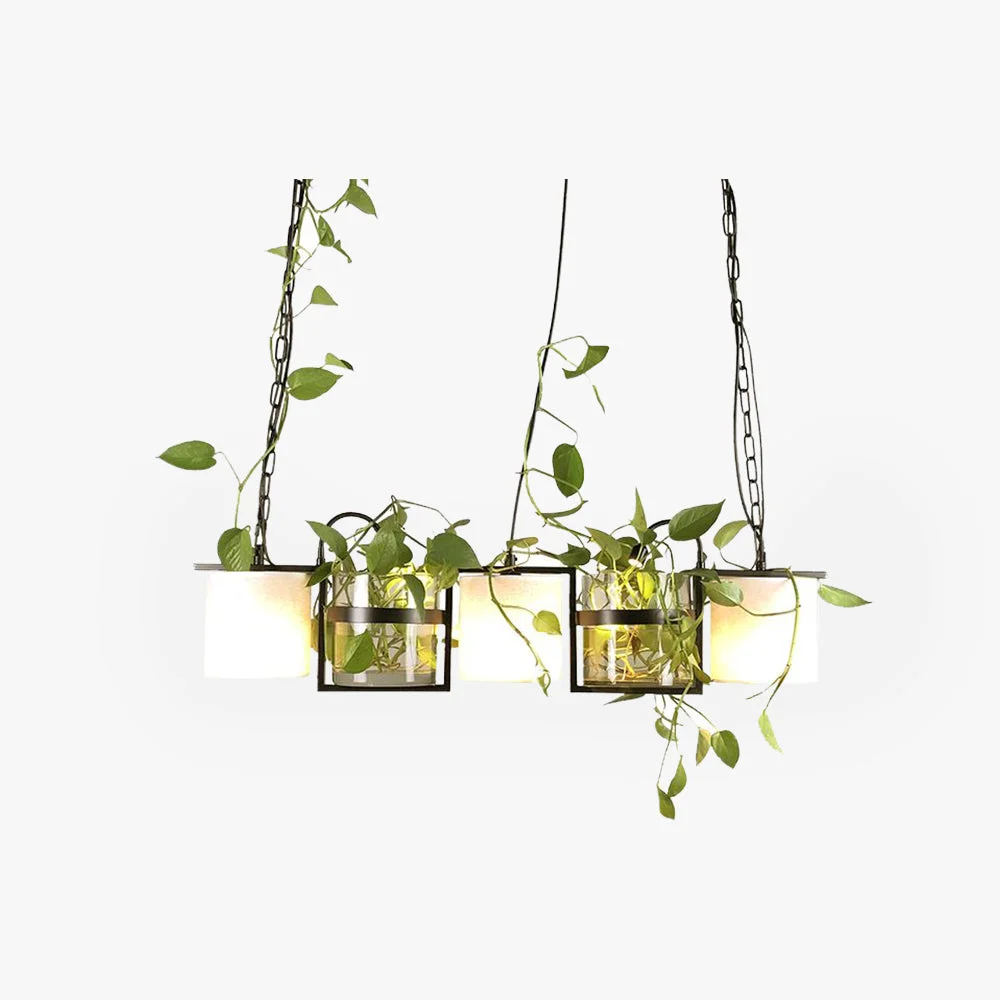 User-Friendly Nest Barrel Greenery Glass Pendant Light Black Classic