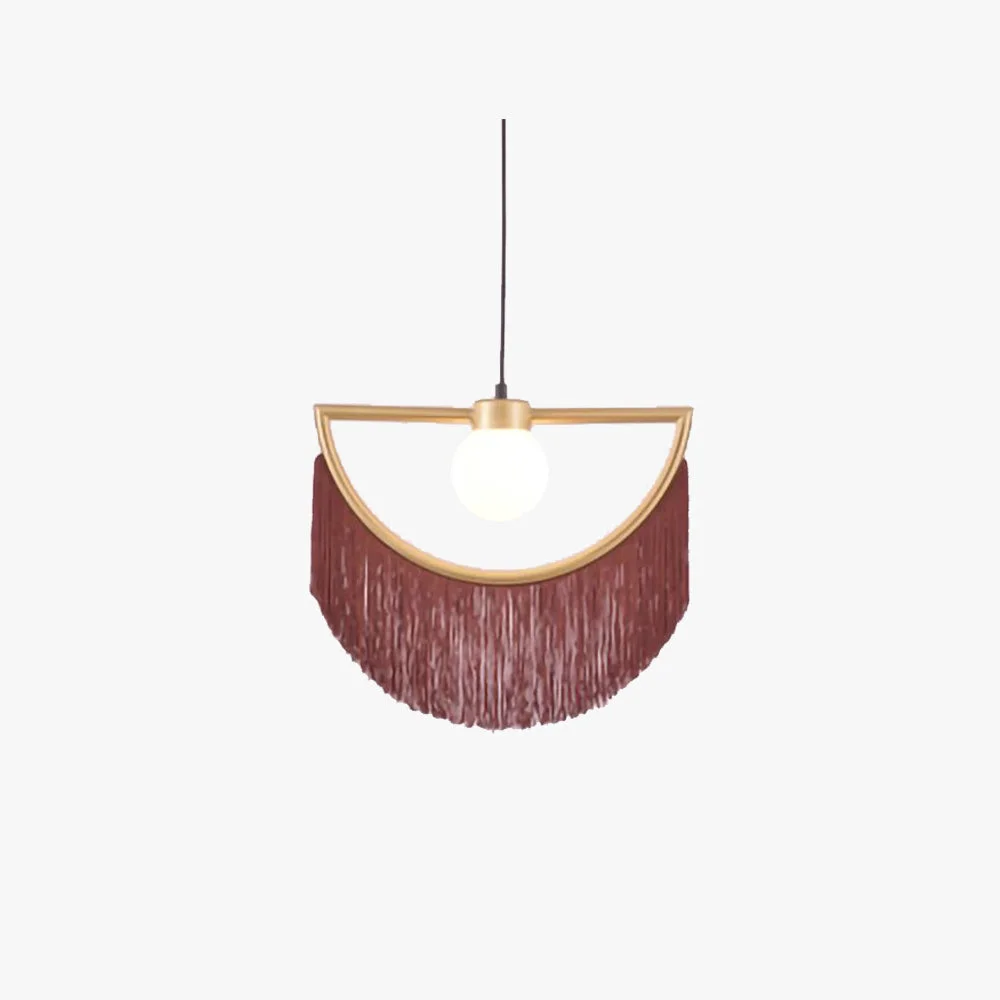 User-Friendly Minori Retro Fringe Fabric Pendant Light Proven