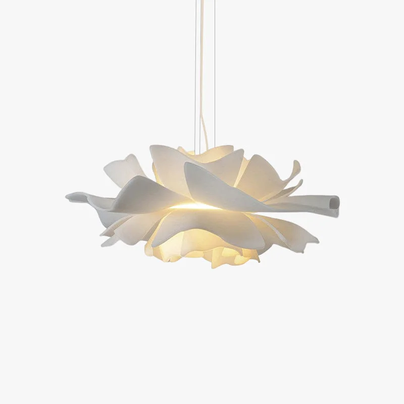 Certified Bella Elegant Flower Pendant Light White Metal Acrylic Living Room Excellent