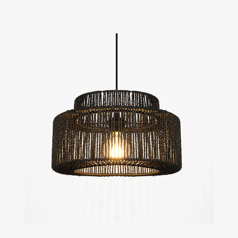 Functional Muto Farmhouse Retro Rustic Drum Hanging Pendant Light Black Exceptional
