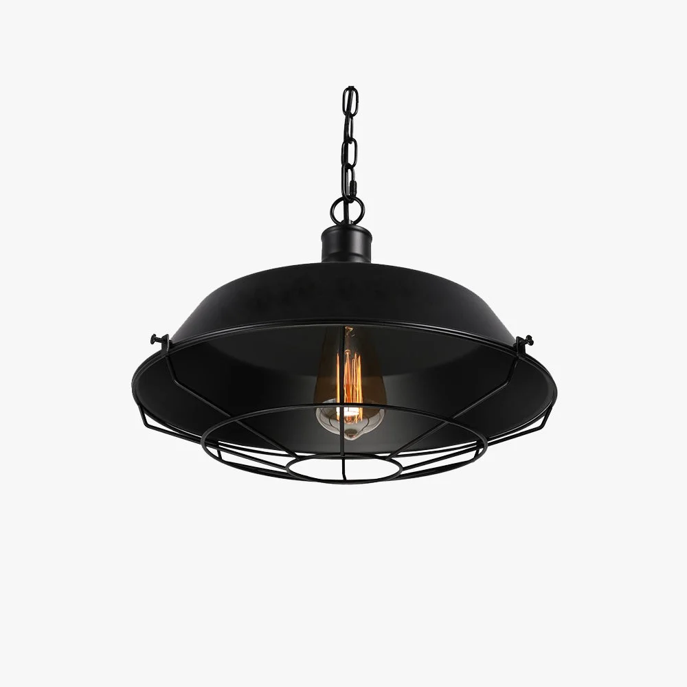 Crafted Alessio Farmhouse Swag Barn Pendant Light Black Authentic