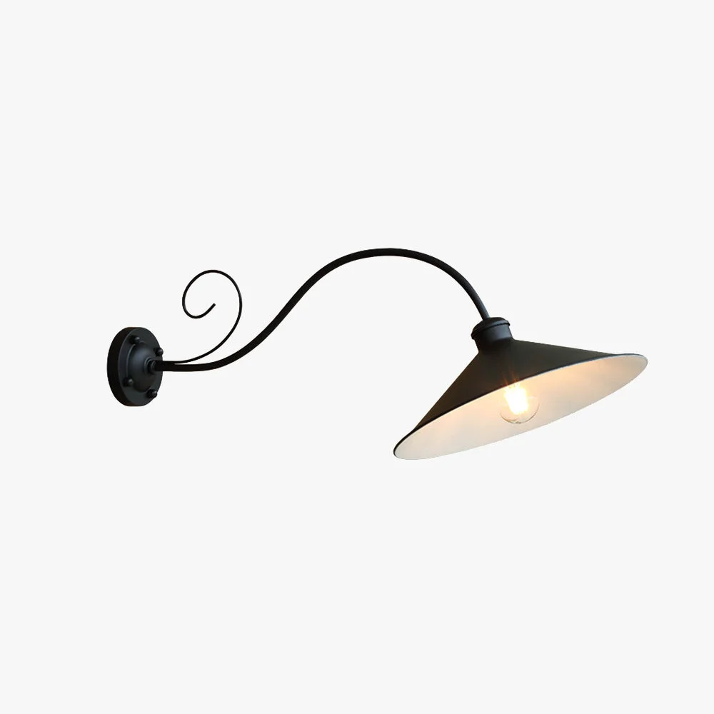 Effective Alessio Vintage Cap-shaped Metal Outdoor Wall Lamp Black Antique Silver Next-Generation
