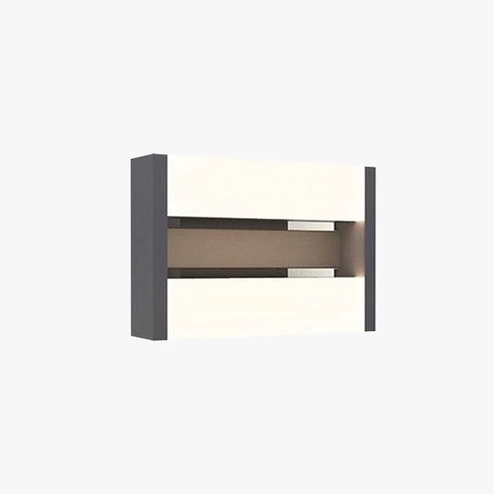 High-Quality Orr Mondern Rectangular Rotatable Metal Outdoor Wall Lamp Black Safe