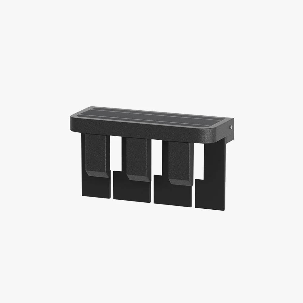 Expertly Made Orr Modern Minimallist Metal Solar Outdoor Garden Yard Wall Lamp Black Trendy