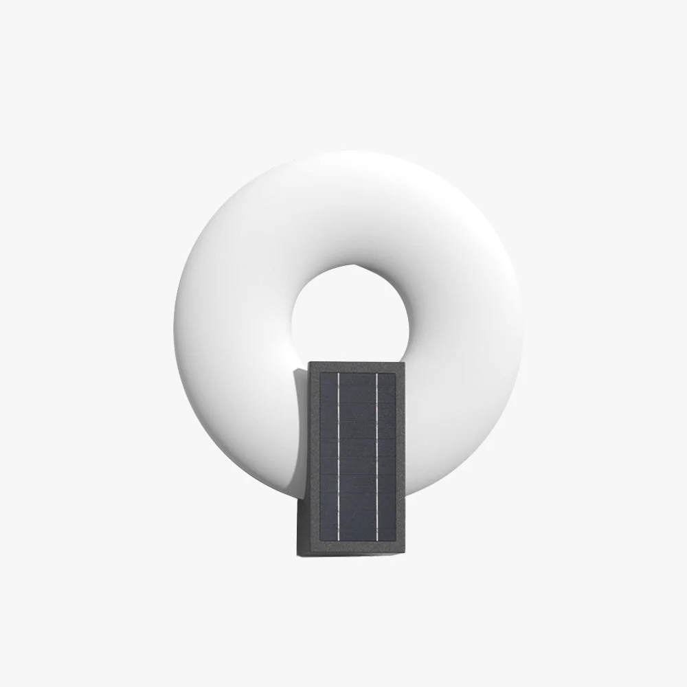 Effective Isaac Modern Metal Acrylic Solar Waterproof Outdoor Wall Lamp Black White Responsible