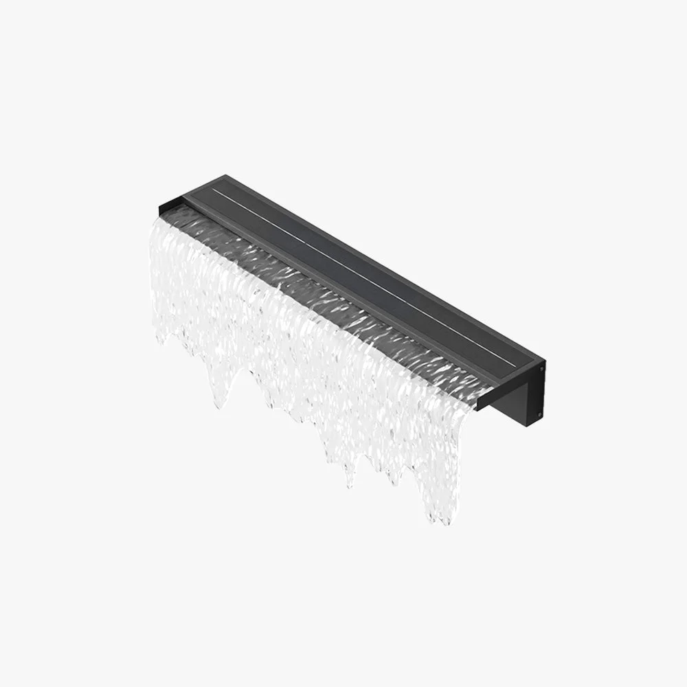 Fashionable Isaac Modern Minimalist Metal Acrylic Solar Waterproof Outdoor Wall Lamp Black Reliable