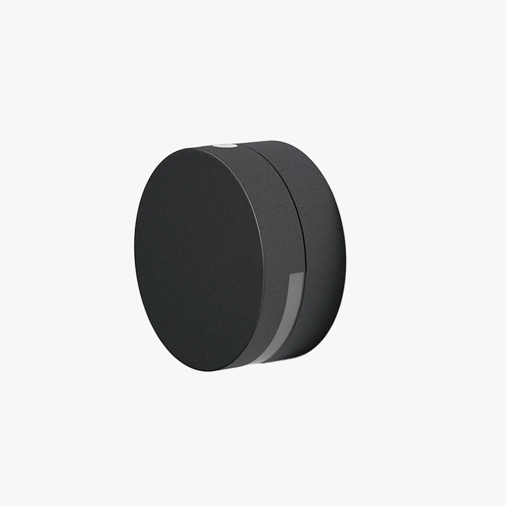 Sustainable Orr Modern Minimalist Round Metal Glass Waterproof Outdoor Wall Lamp Black Exceptional
