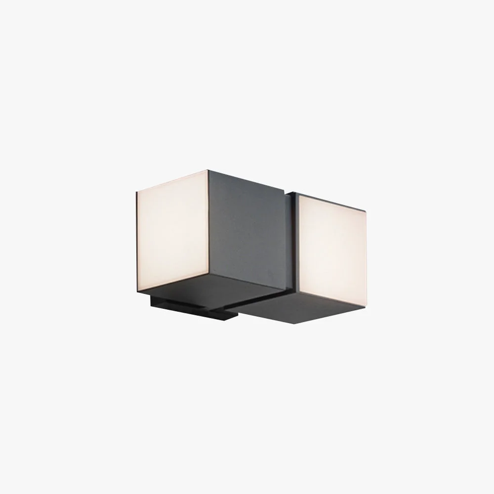 Refined Orr Modern Geometry Rotatable Metal Acrylic Outdoor Waterproof Wall Lamp Black Next-Generation