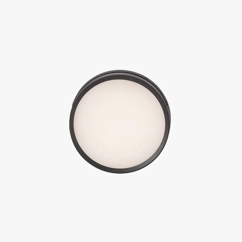 World-Class Orr Modern Round Metal Acrylic Outdoor Waterproof Wall Lamp Black Elegant