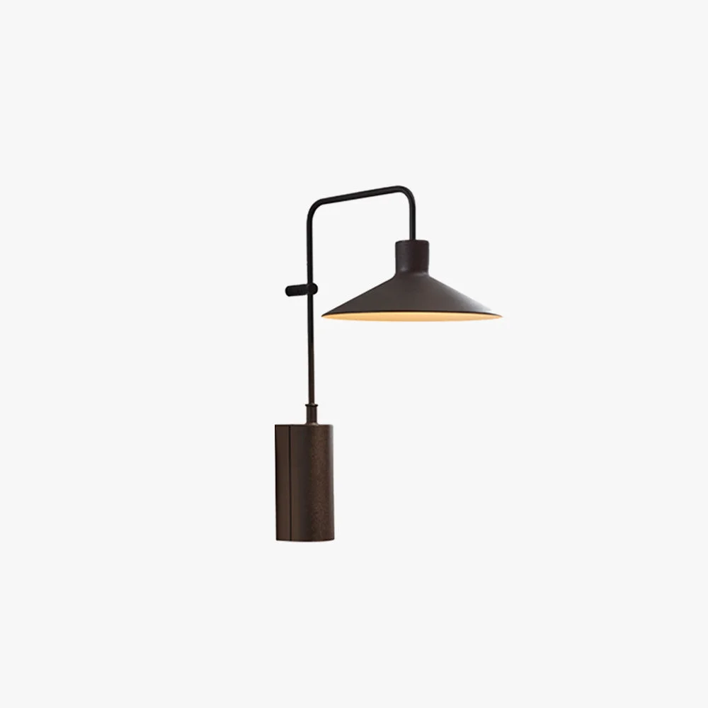 Efficient Carins Modern Minimalist Wide Cone Shape Metal Outdoor Waterproof Wall Lamp Coffee Green Soft