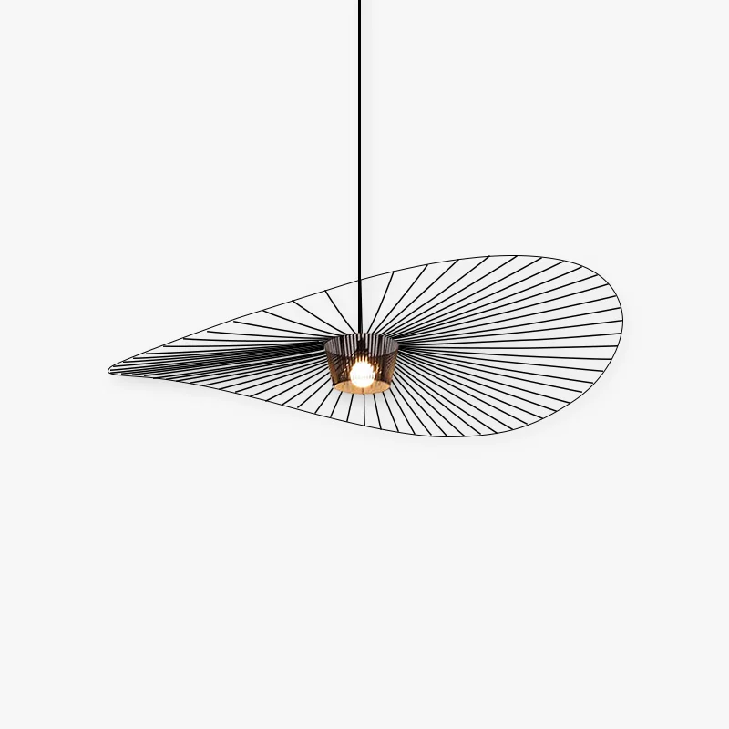 Unique Renée Modern Flower Fabric Pendant Light 4 Color Black White Gold Brown Specialty