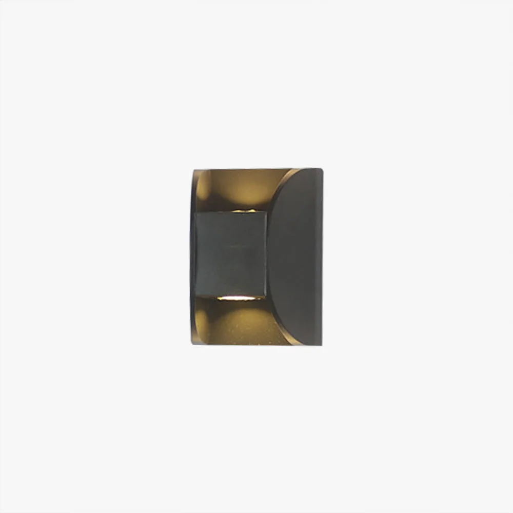 Convenient Orr Minimalist Up Down Metal Outdoor Wall Lamp Black Solid