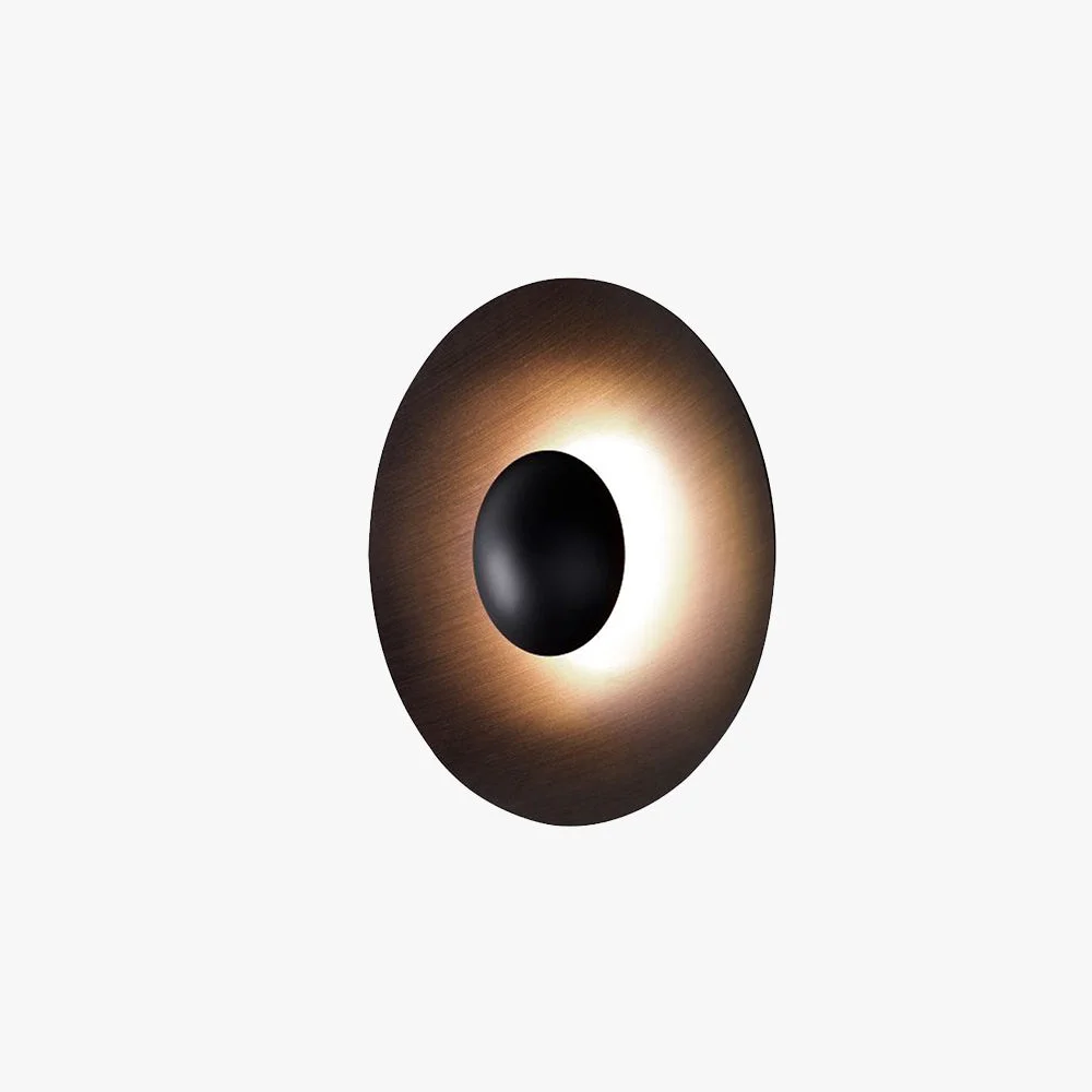 Modern Orr Designer Round Metal Outdoor Wall Lamp Black White Optimized