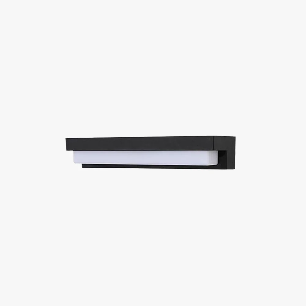 Fine Orr Minimalist Solar Linear Acrylic Outdoor Wall Lamp Black Fast