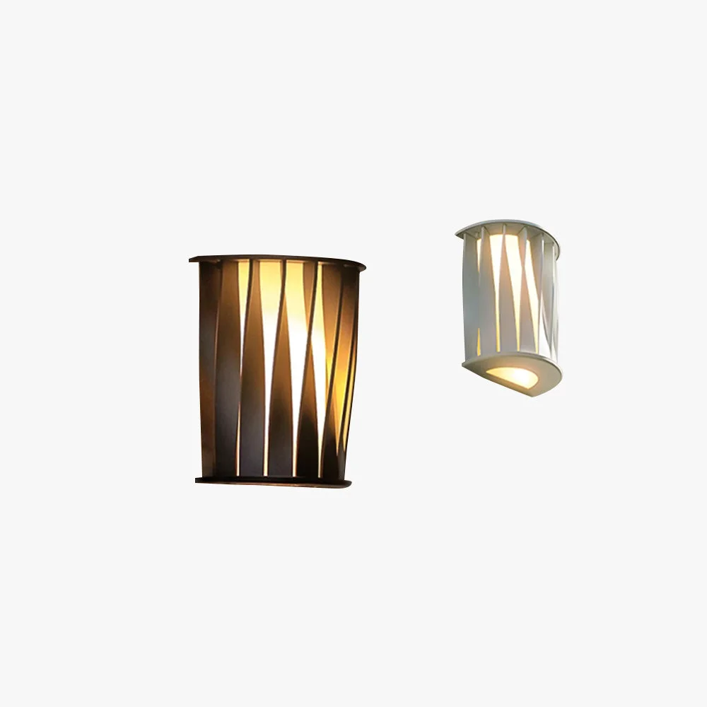 Trendy Orr Designer Semi-cylindrical Acrylic Outdoor Wall Lamp Balck White Fine