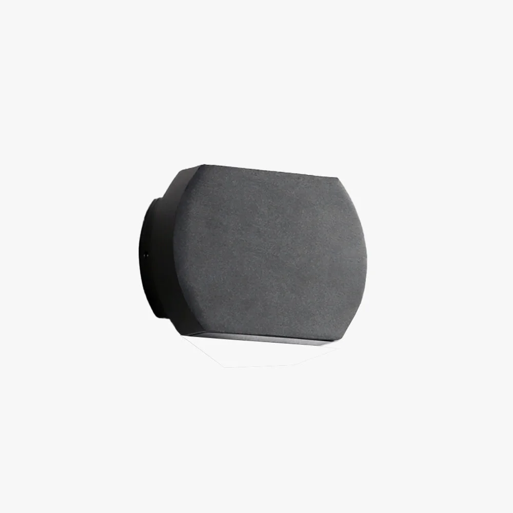 Trendy Orr Minimalist Geometric Metal Outdoor Wall Lamp Black Gray Prestigious