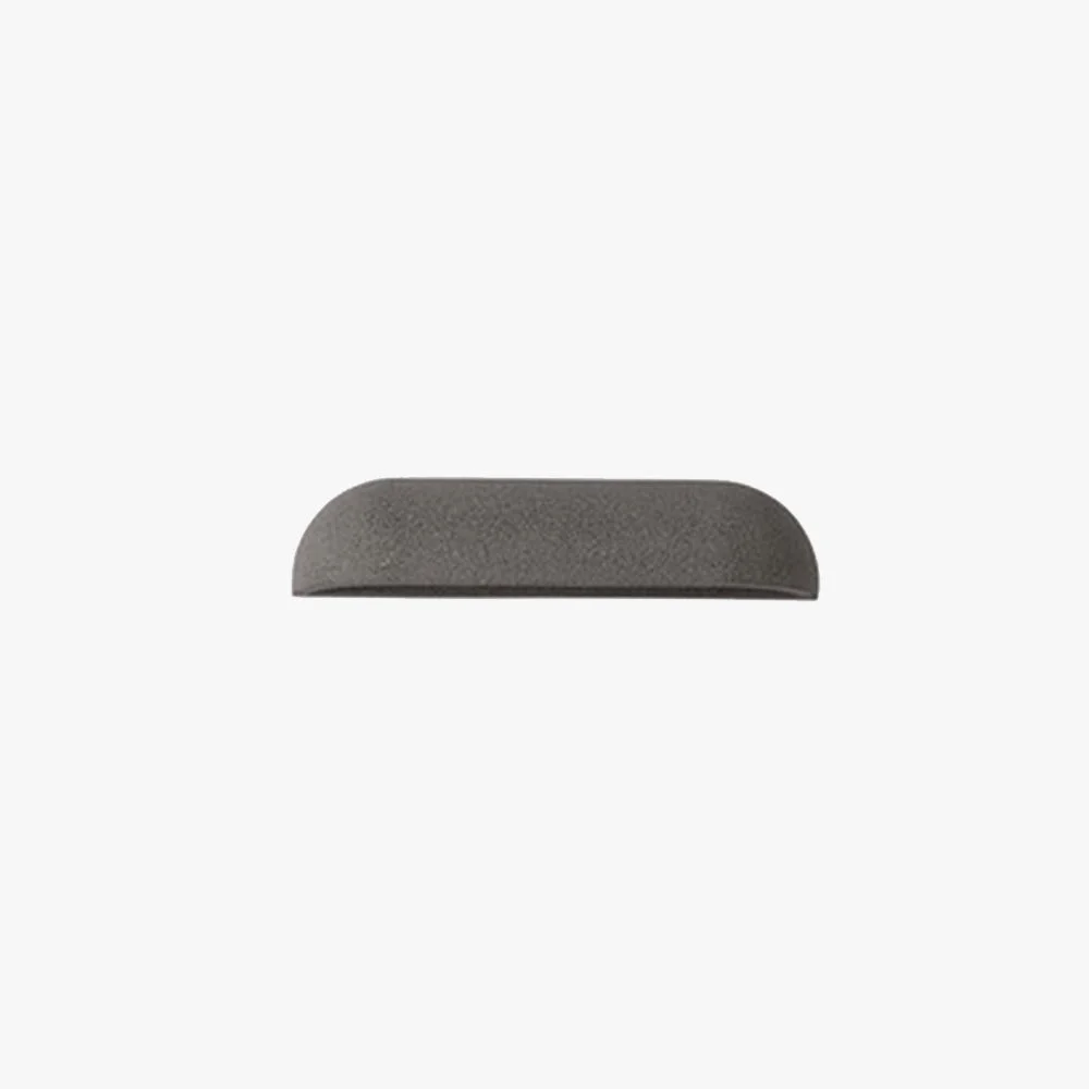 Original Design Orr Modern Minimalist Semi-elliptical Metal Stone Outdoor Wall Lamp Black White Sophisticated