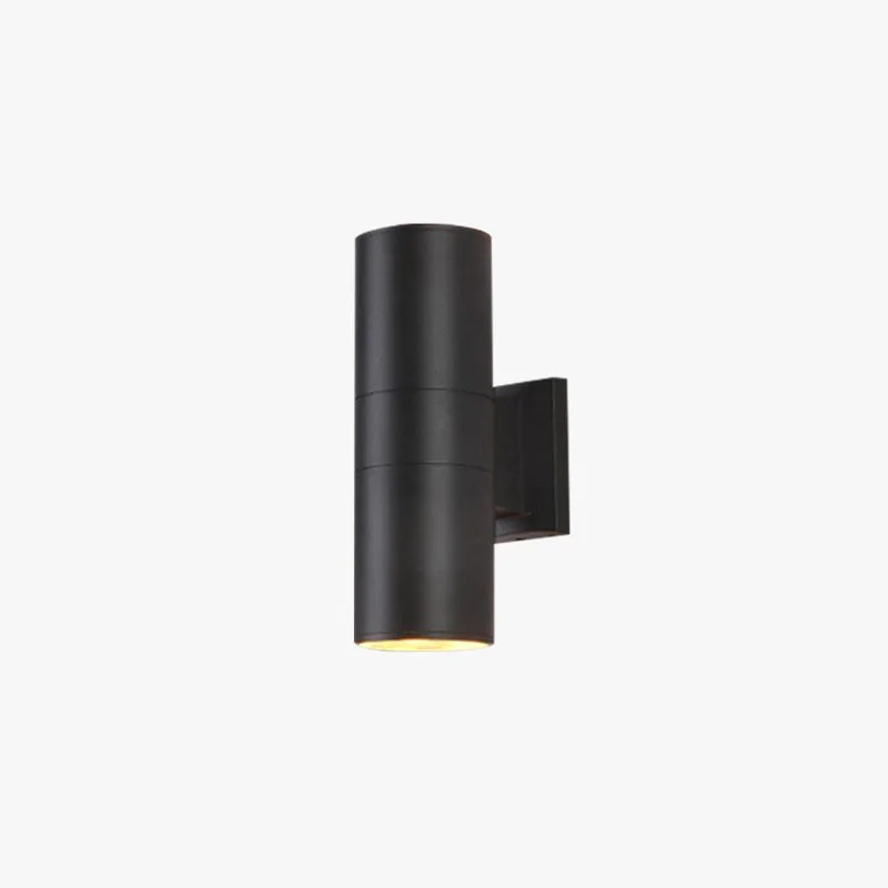 Clean Orr Minimalist Metal Double-headed Outdoor Wall Lamp Black Prestigious