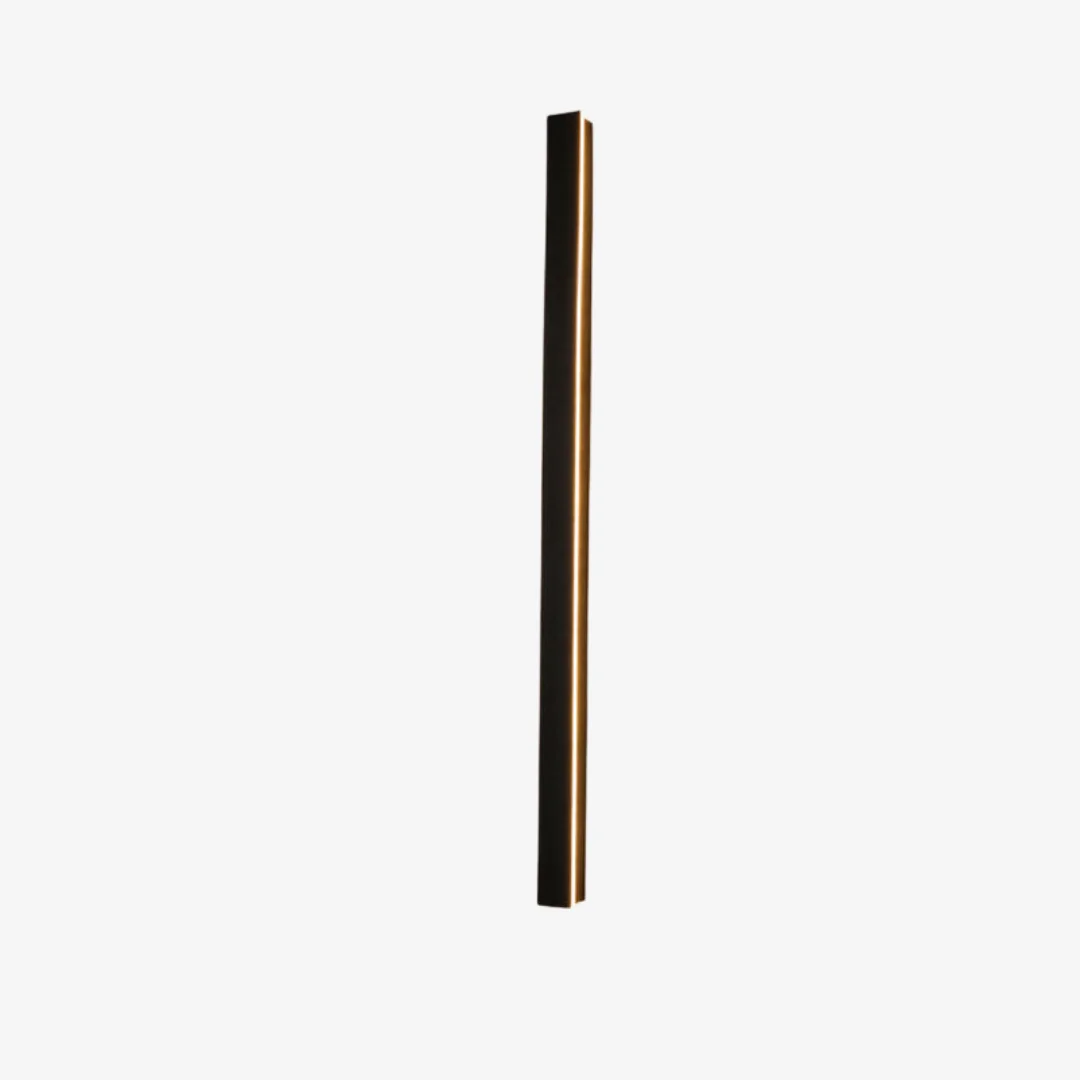 Excellent Edge Ripple Minimalist Linear Metal Outdoor Wall Lamp Black Balcony Terrace Pure
