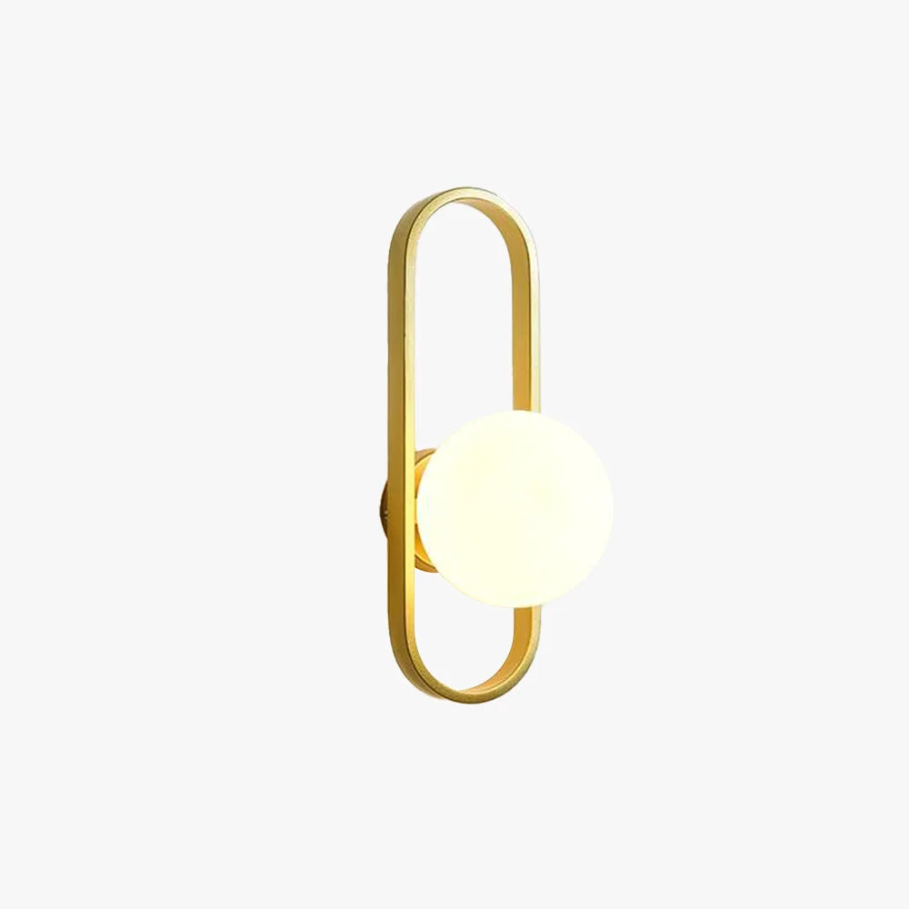 Optimized Valentina Modern Globe Bedside Wall Lamp Mount for Bedroom Reading Room Gold Black Authentic