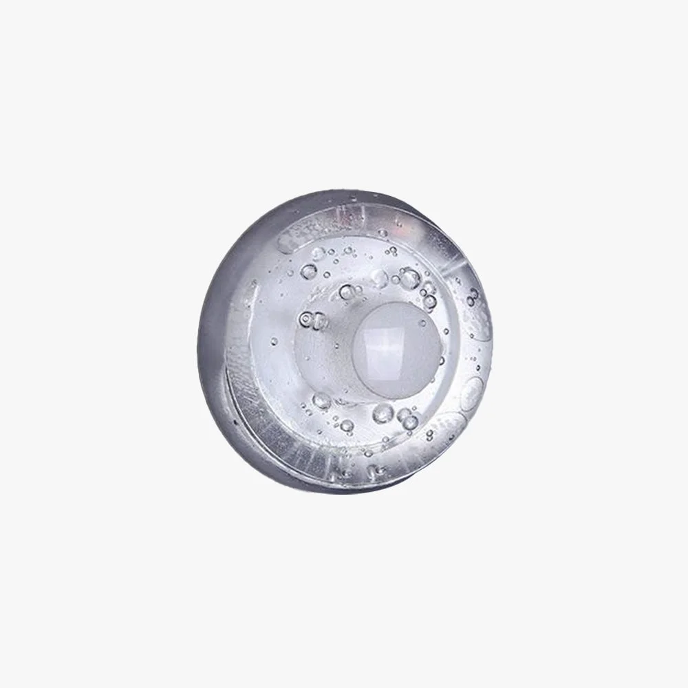 Detailed Valentina Waterproof Semi-circular Glass Outdoor Wall Lamp Transparent Stylish
