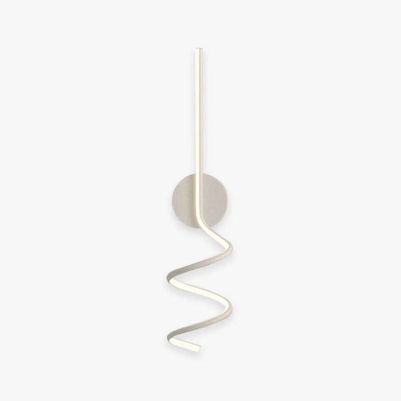Authentic Modern LED Art Interior Wall Light Spiral Black White Reusable
