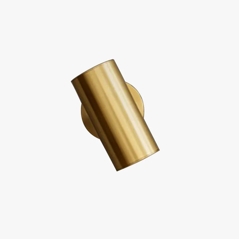Pure Freja Moden Spotlight Cylindrical Metal Wall Lamp Gold Black Minimalist